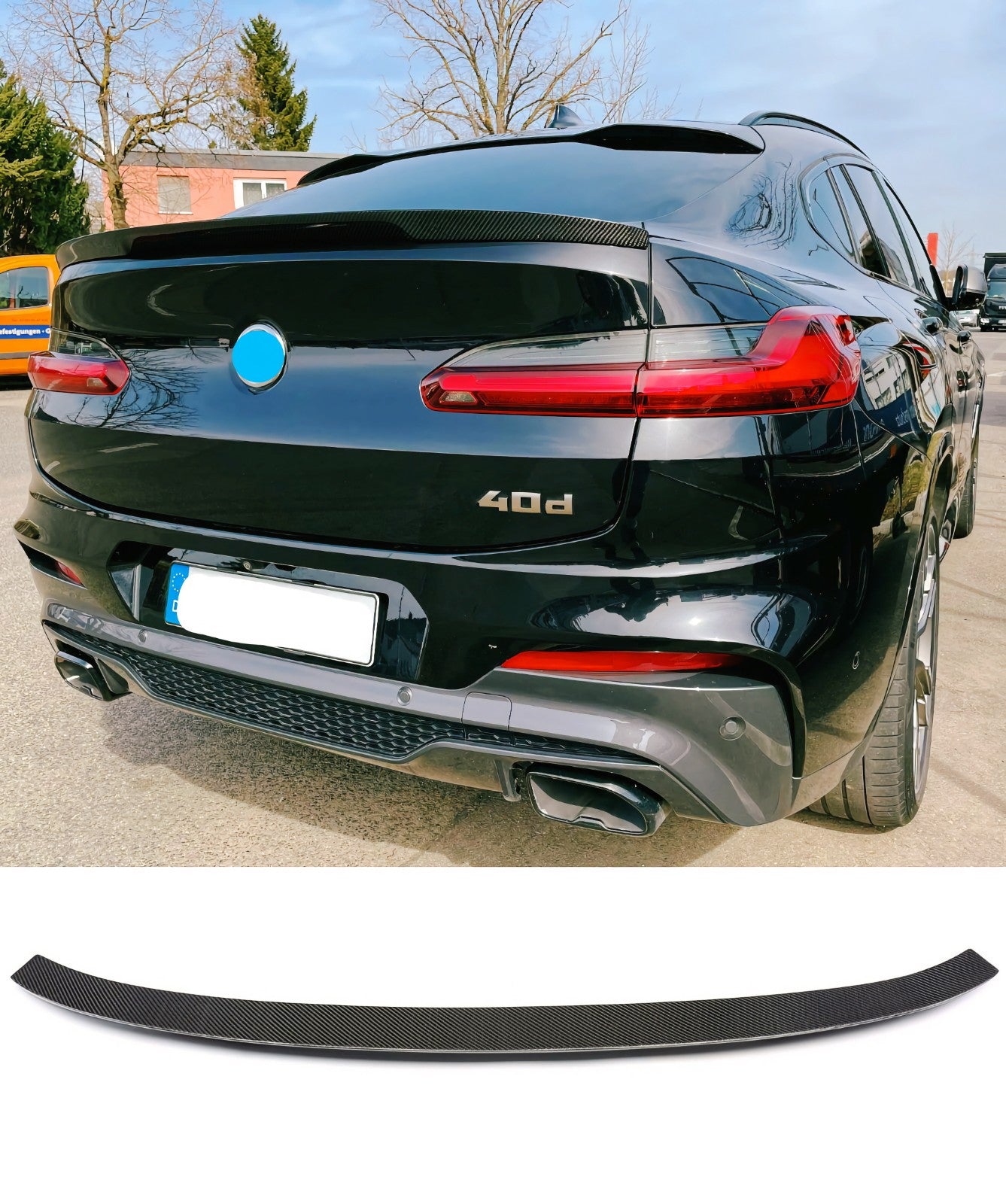 MAX CARBON Performance Abrisskannte Hecklippe Heckspoiler Spoiler für BMW X4 X4M G02 F98