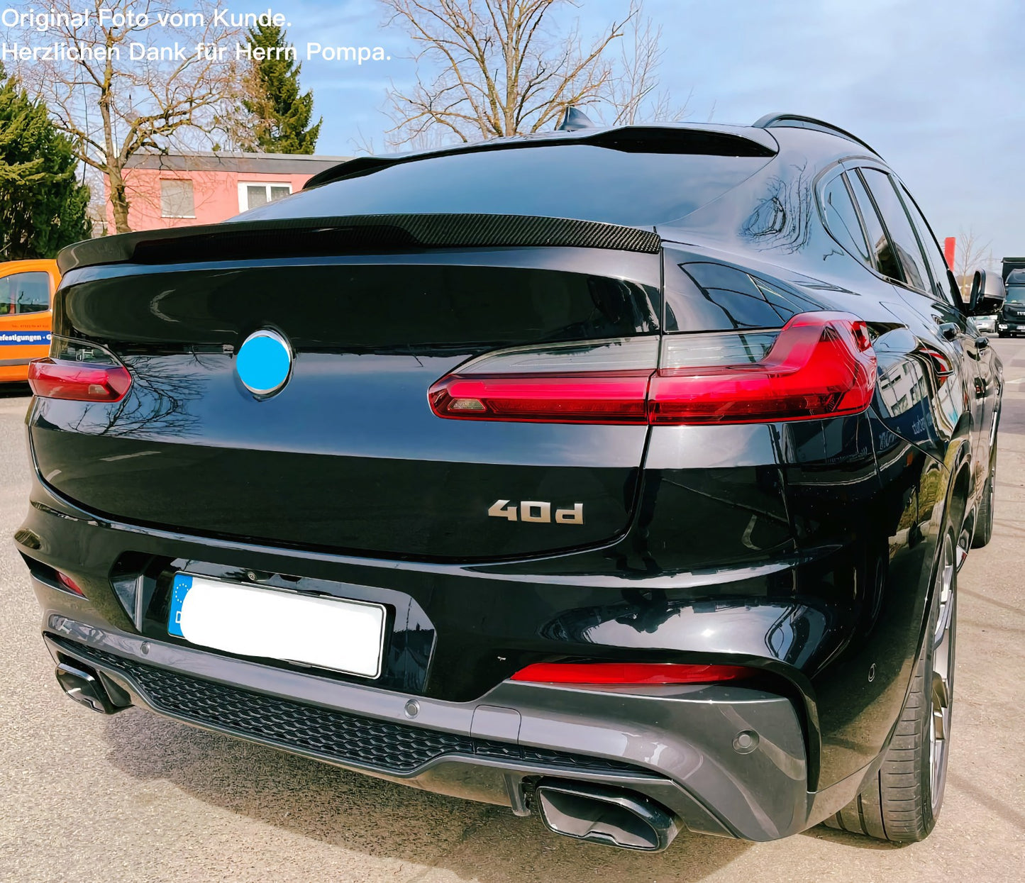 MAX CARBON Performance Abrisskannte Hecklippe Heckspoiler Spoiler für BMW X4 X4M G02 F98