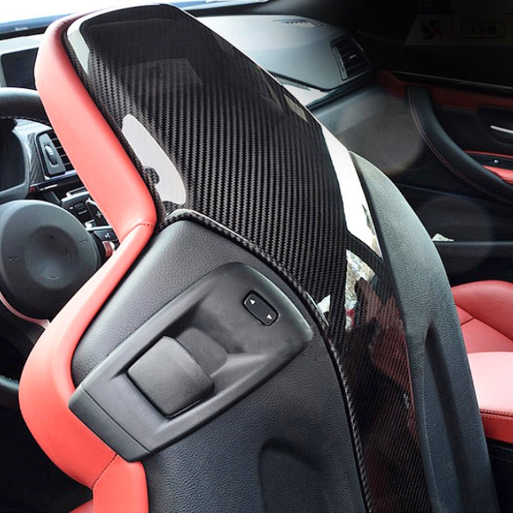 MAX CARBON Dry Carbon Prepreg Sitz Abdeckung Cover passend für BMW M2 Competition F87 M3 F80 M4 F82 F83