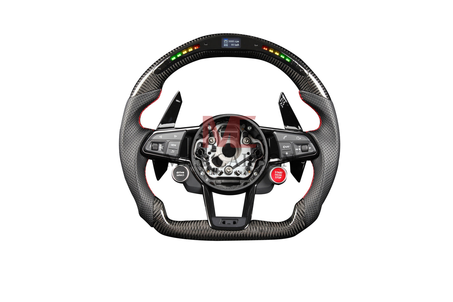 Volant Intelligent MC MAX CARBON Performance Carbone Sec LED Sport pour Audi R8 4S