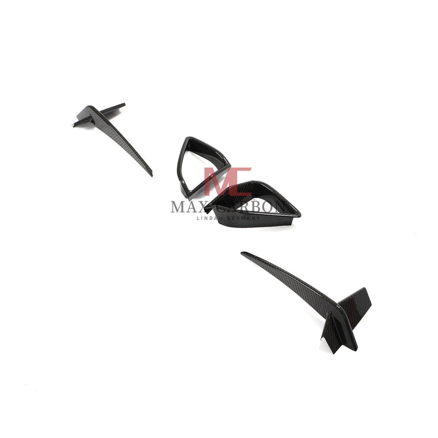 MC MAX CARBON DRY CARBON PREPREG Front Blenden AERO FLICKER für BMW G14 G15 G16 M850i