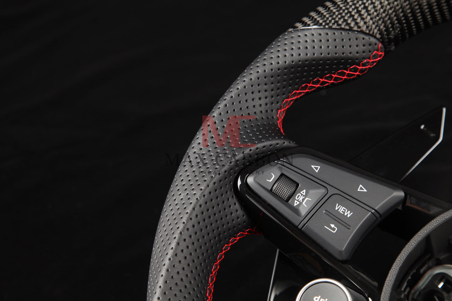Volant Intelligent MC MAX CARBON Performance Carbone Sec LED Sport pour Audi R8 4S