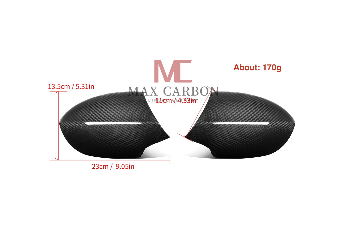 MAX CARBON Performance Spiegelkappen Mirror Cover für BMW M3 E90 E92 E93