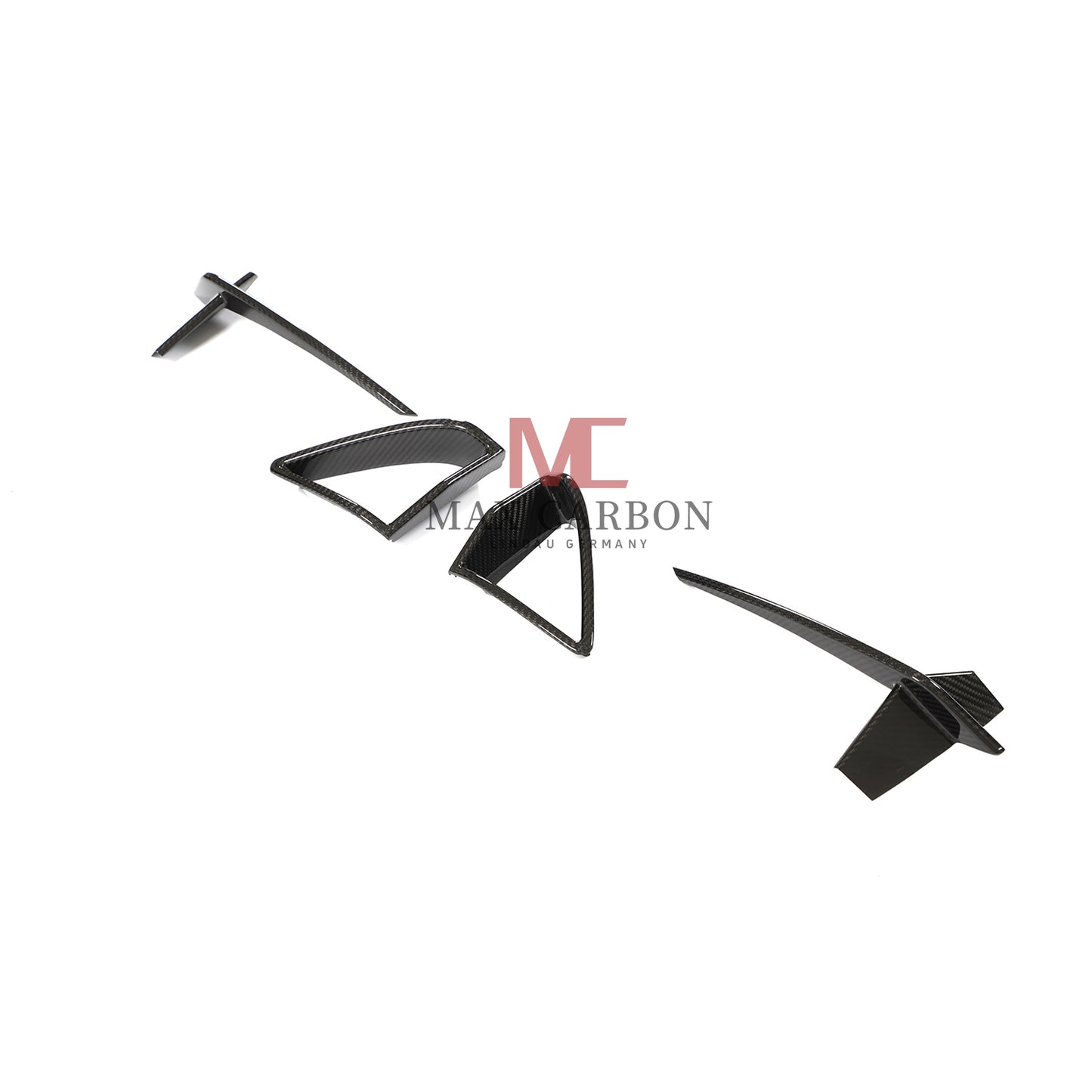 MC MAX CARBON DRY CARBON PREPREG Front Blenden AERO FLICKER für BMW G14 G15 G16 M850i