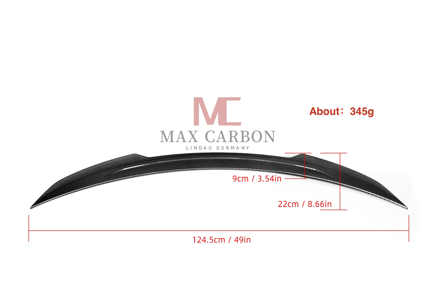 Lèvre de spoiler arrière MC MAX CARBON Performance pour Mercedes Classe C W206 C63 C43