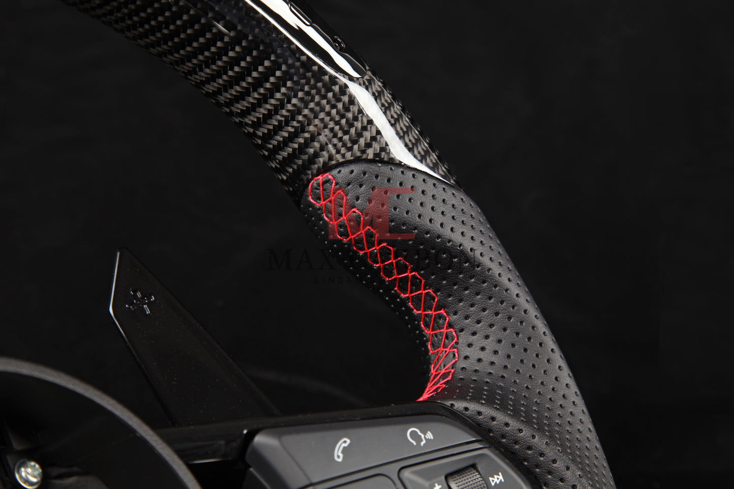 Volant Intelligent MC MAX CARBON Performance Carbone Sec LED Sport pour Audi R8 4S