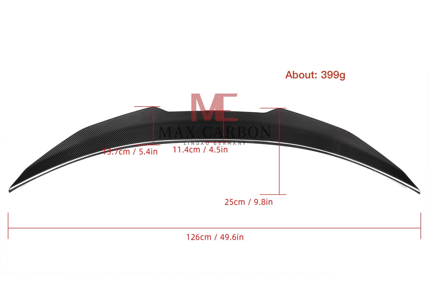 Lèvre de spoiler arrière MC MAX CARBON Performance Sport à bord détachable pour Audi A6 S6 RS6 C8