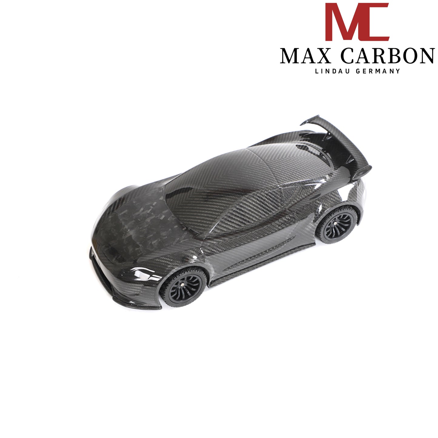 MAX CARBON Lifestyle Véritable carbone Forgé Carbone Hybride Modèle de voiture en carbone sec Préimprégné 1:18 Modèle de voiture de sport