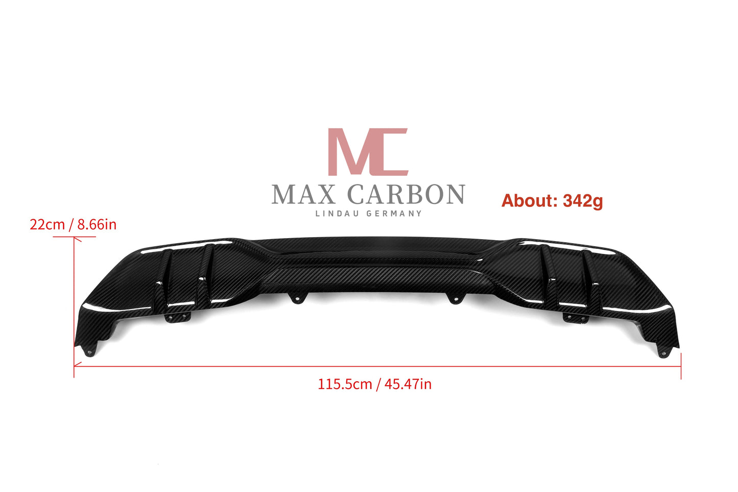 MC MAX CARBON Performance rear diffuser suitable for BMW X5 G05 before LCI