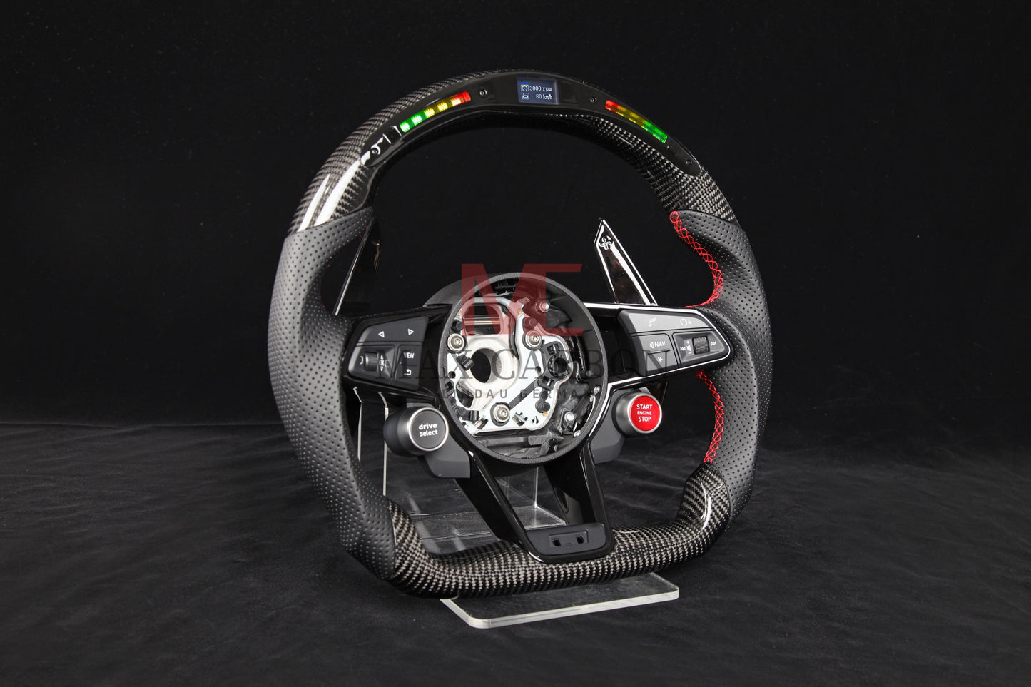 Volant Intelligent MC MAX CARBON Performance Carbone Sec LED Sport pour Audi R8 4S