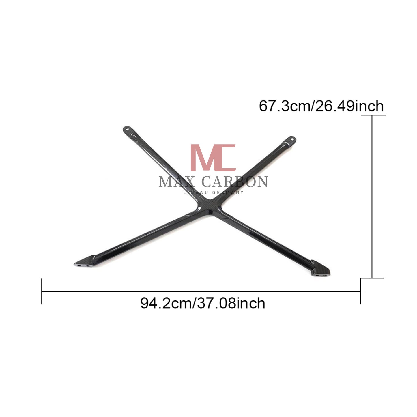 MC MAX CARBON DRY CARBON Performance engine brace compensation suitable for Audi R8 4S