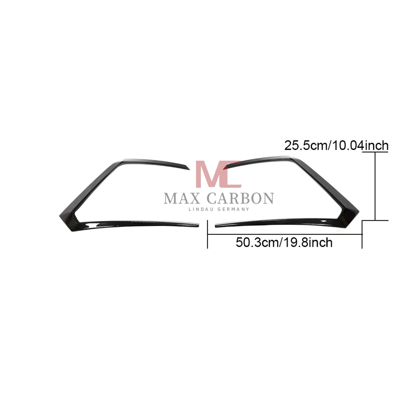 Bandes d'aération de pare-chocs arrière MC MAX CARBON Performance pour Lamborghini Urus Sport Utility 2018 à 2021