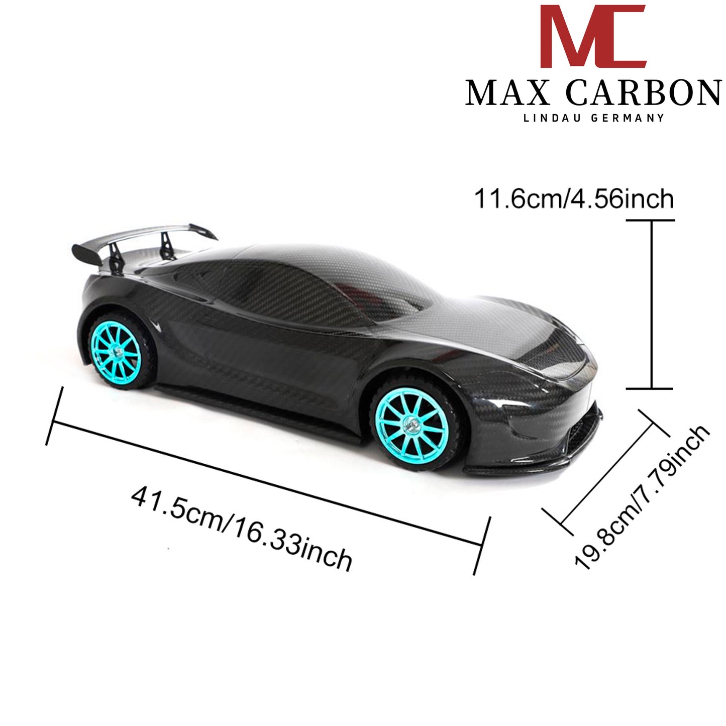 MAX CARBON Lifestyle Véritable carbone Forgé Carbone Hybride Modèle de voiture en carbone sec Préimprégné 1:18 Modèle de voiture de sport