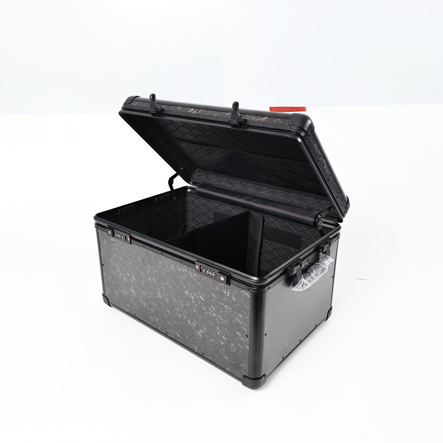 MC MAX CARBON Lifestyle Étui de moto en carbone véritable forgé, étui supérieur de voiture avec serrure TSA