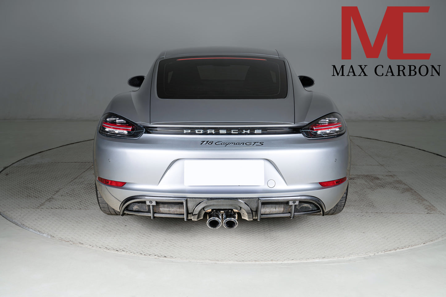 Diffuseur de remplacement pour diffuseur arrière en carbone MAX CARBON DRY adapté à Porsche 718 982 Cayman Boxster