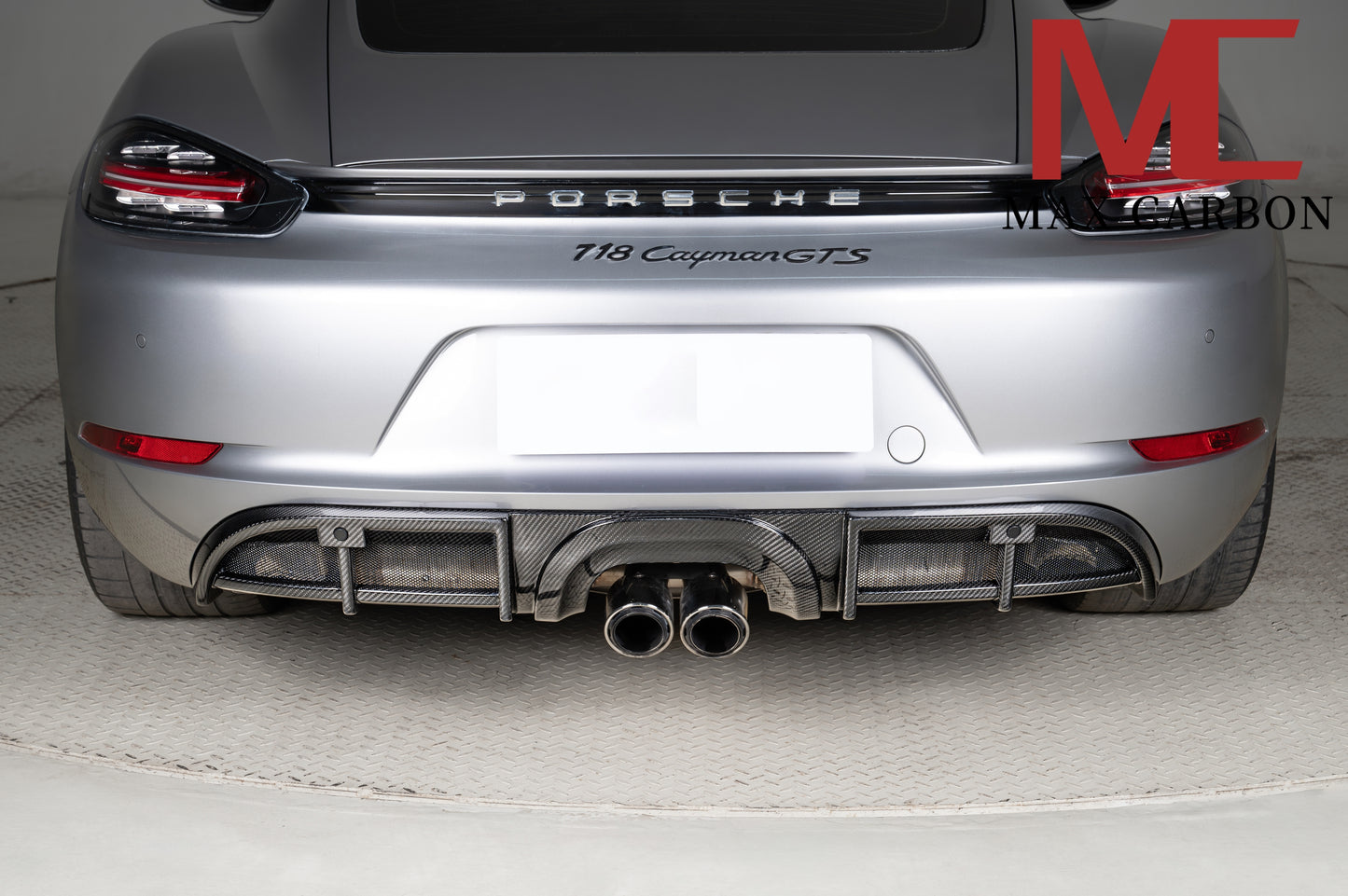 Diffuseur de remplacement pour diffuseur arrière en carbone MAX CARBON DRY adapté à Porsche 718 982 Cayman Boxster