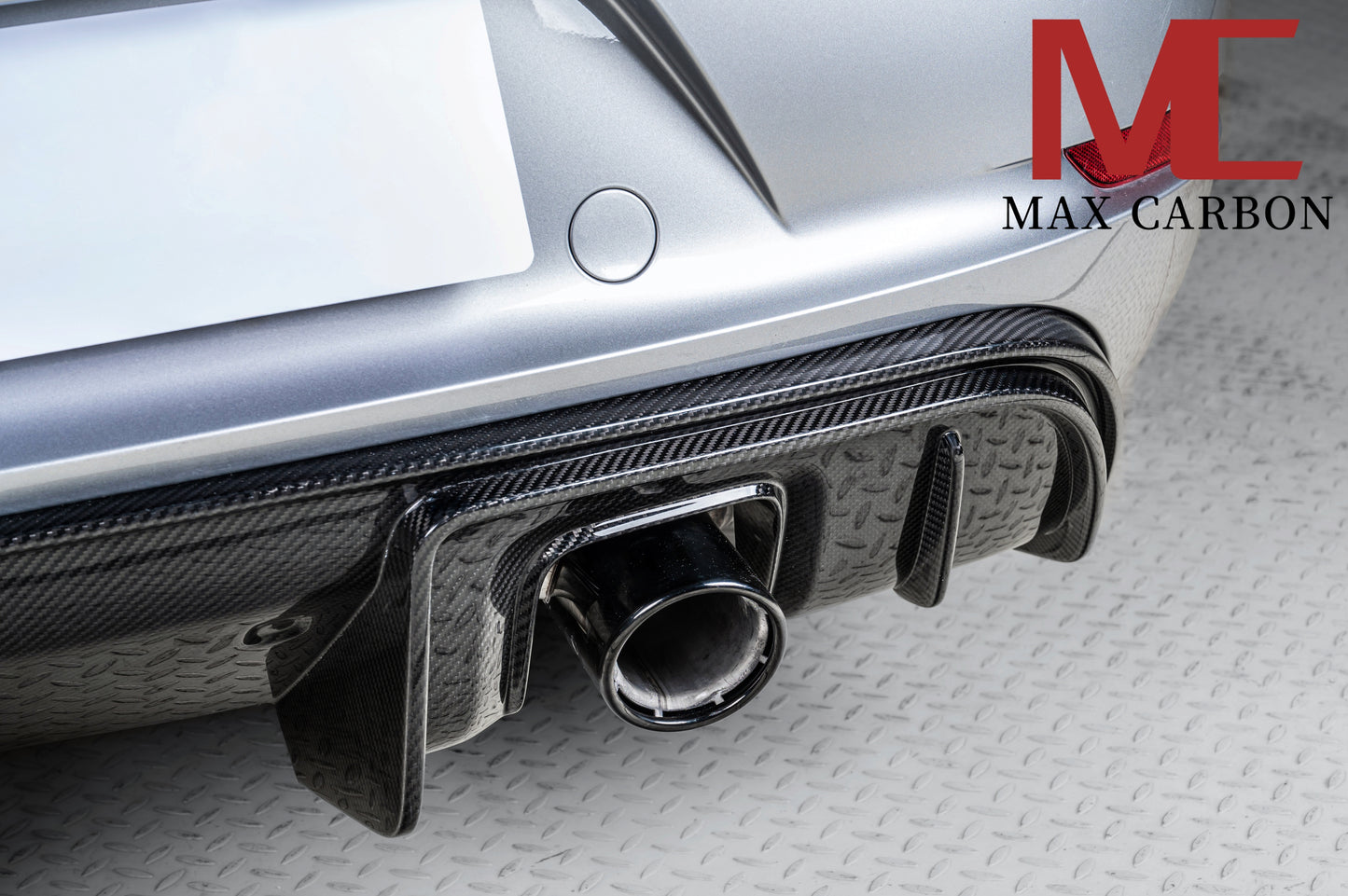 Diffuseur arrière de rechange en carbone MAX CARBON DRY pour Porsche 718 982 Cayman Boxster S GTS avec garnitures d'échappement en noir