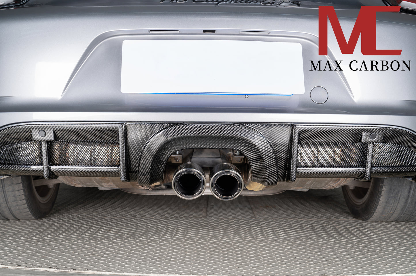 Diffuseur de remplacement pour diffuseur arrière en carbone MAX CARBON DRY adapté à Porsche 718 982 Cayman Boxster