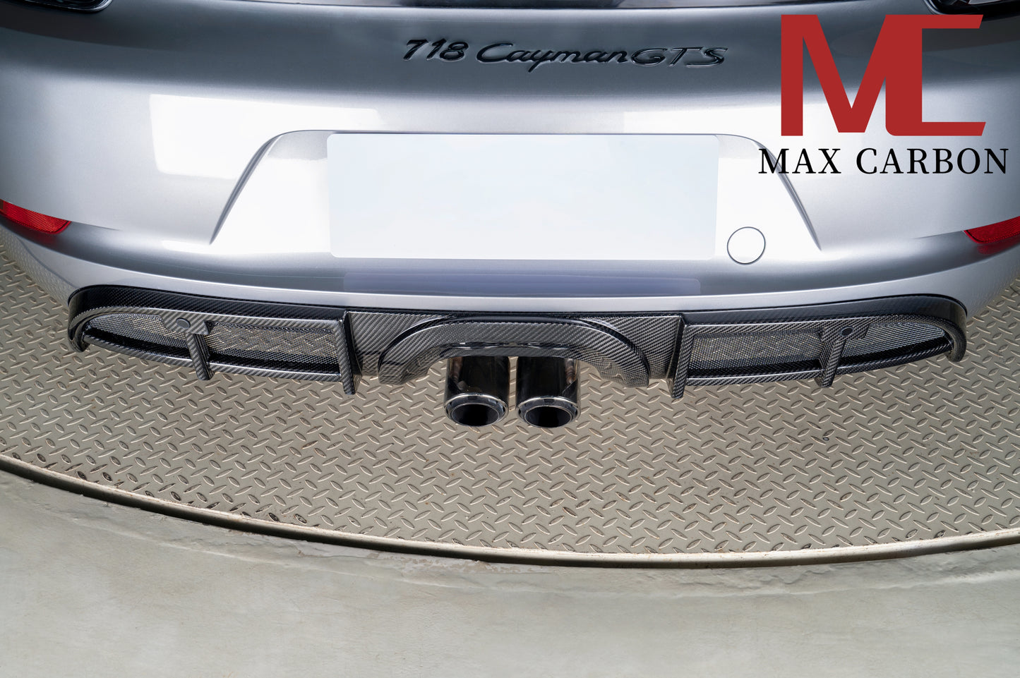 Diffuseur de remplacement pour diffuseur arrière en carbone MAX CARBON DRY adapté à Porsche 718 982 Cayman Boxster