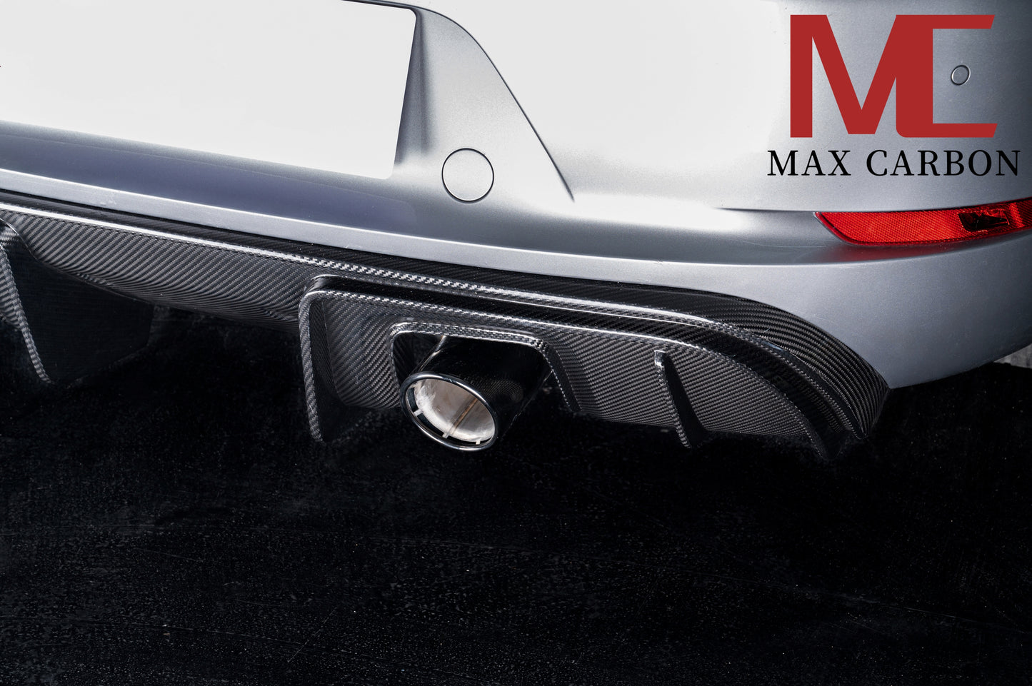 Diffuseur arrière de rechange en carbone MAX CARBON DRY pour Porsche 718 982 Cayman Boxster S GTS avec garnitures d'échappement en noir