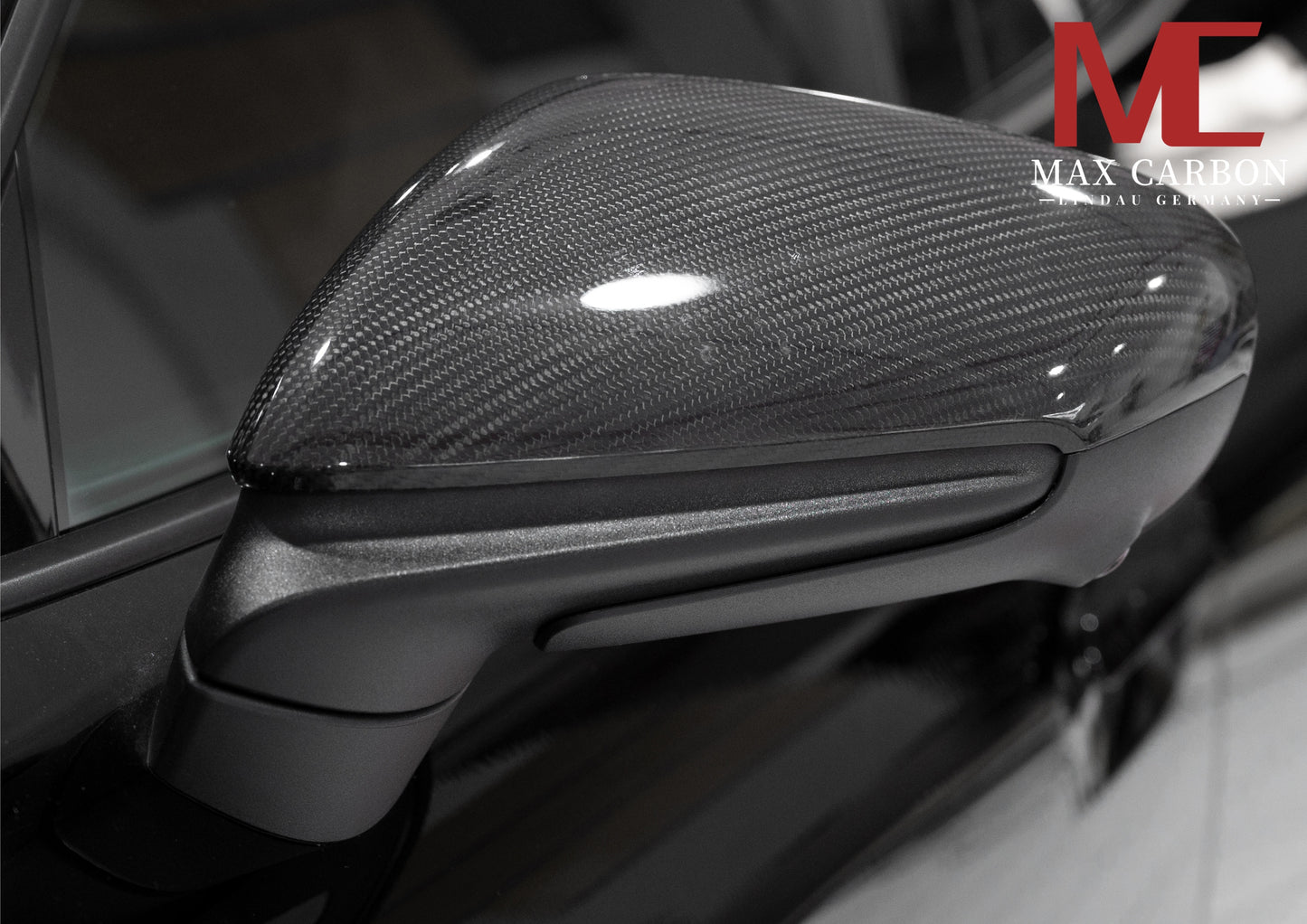 Coques de rétroviseurs de rechange en carbone sec d'origine MAX CARBON Performance pour Porsche 911 992 Taycan