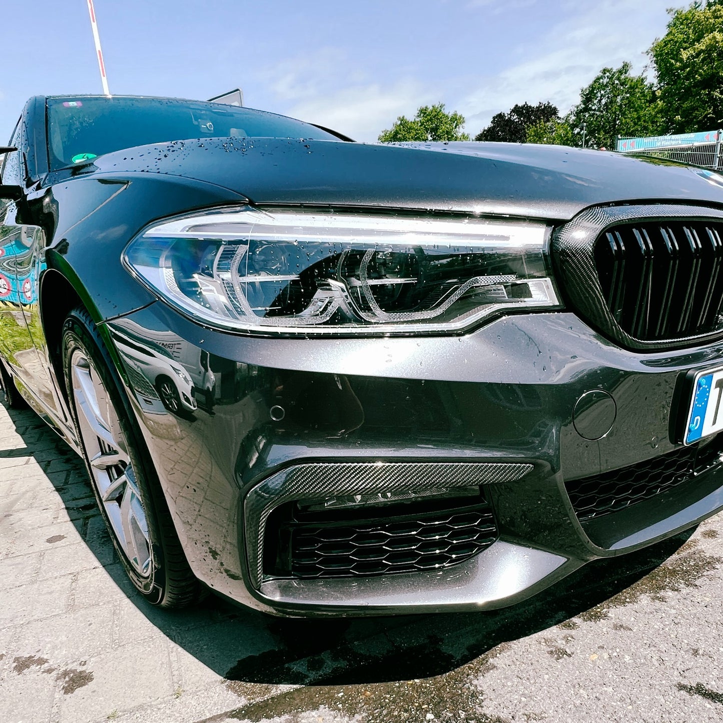 Couvercle de rabat avant MAX CARBON Performance, lèvre avant de conduit d'air pour BMW G30 G31 avec paquet M avant LCI