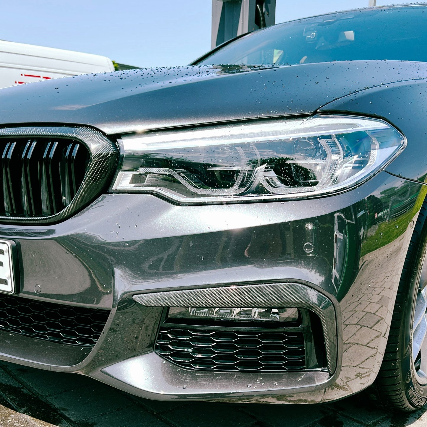 Couvercle de rabat avant MAX CARBON Performance, lèvre avant de conduit d'air pour BMW G30 G31 avec paquet M avant LCI
