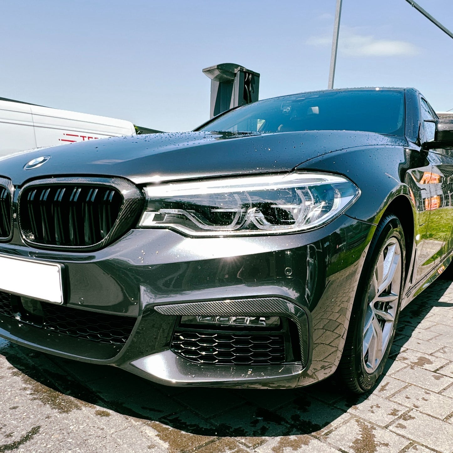 Couvercle de rabat avant MAX CARBON Performance, lèvre avant de conduit d'air pour BMW G30 G31 avec paquet M avant LCI