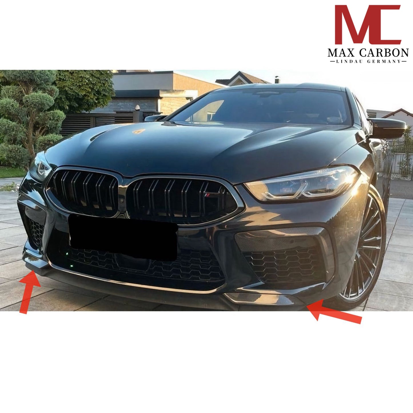 MAX CARBON Dry Carbon Frontlippe Flaps Ersatz für BMW M8 F91 F92 F93