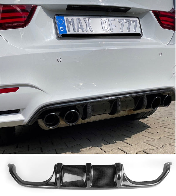 MAX CARBON Performance diffuser covers rear bumper for BMW M3 F80 M4 F82 F83