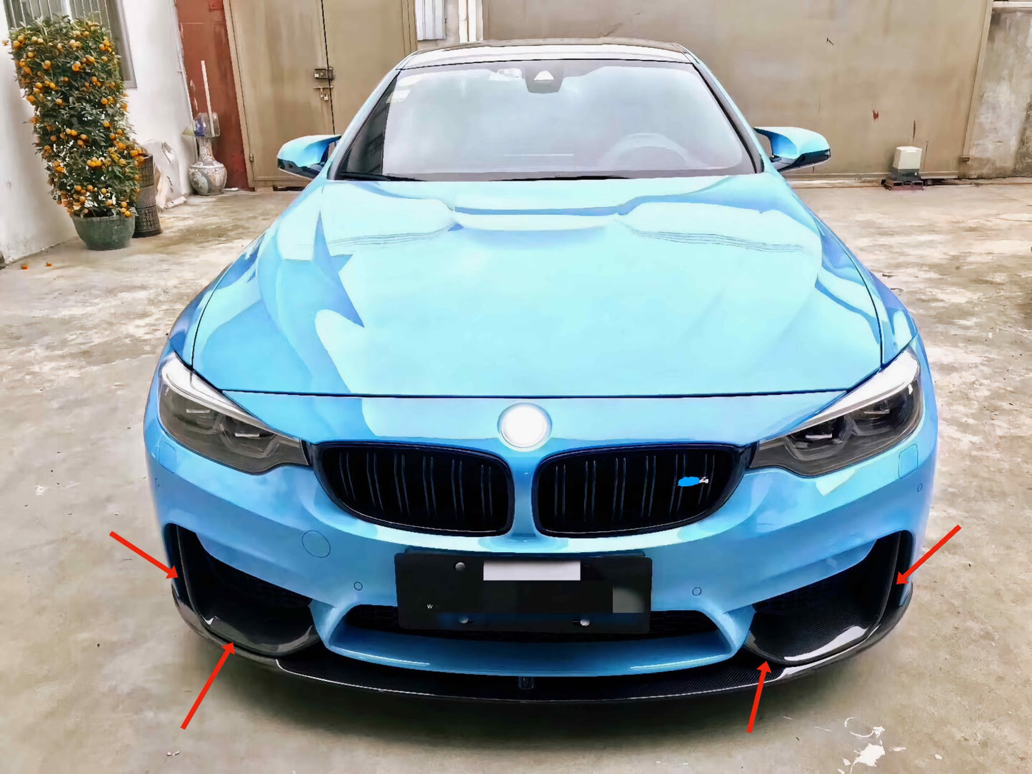 MAX CARBON Performance jeu de caches fixation de spoiler avant pour BMW M3 F80 M4 F82 F83
