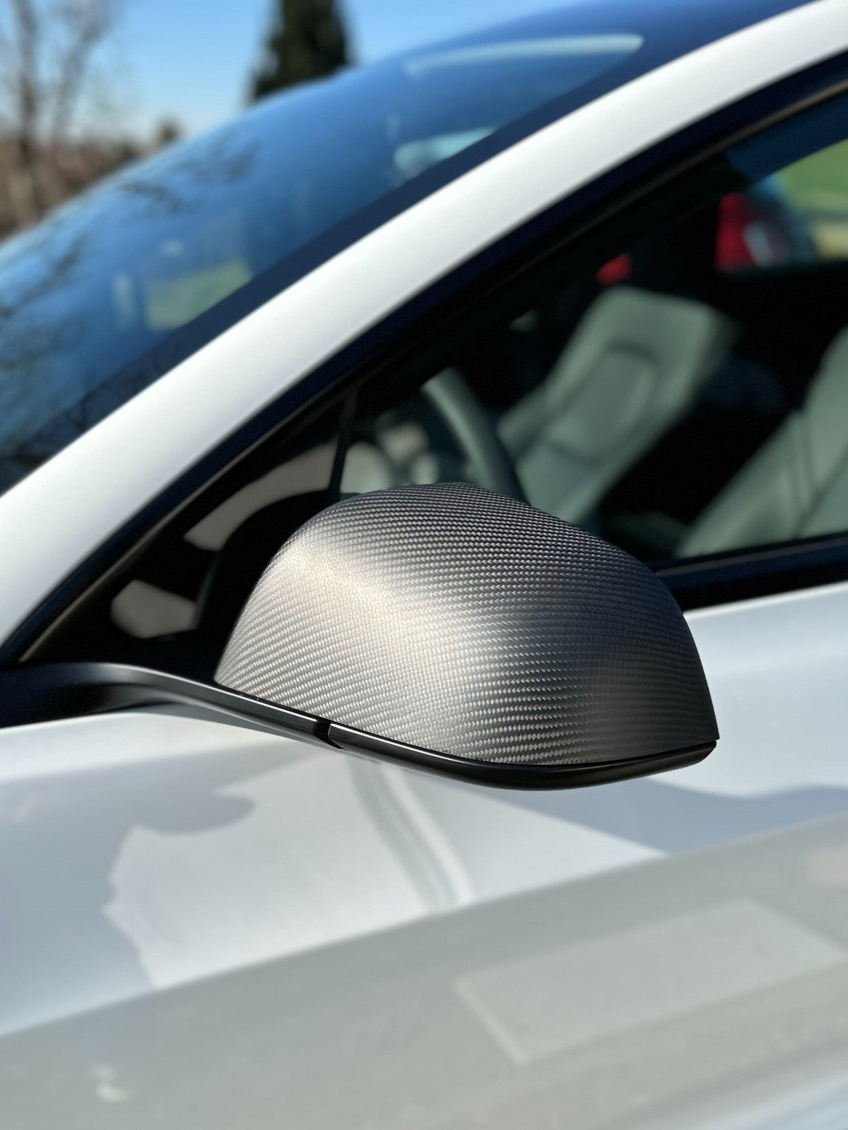 MAX CARBON Performance Aufsatz Spiegelkappen Mirror Cover für Tesla Model 3
