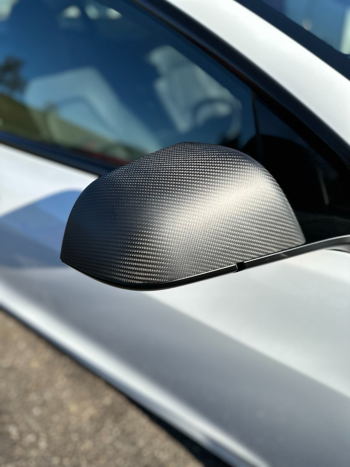 MAX CARBON Performance Aufsatz Spiegelkappen Mirror Cover für Tesla Model 3
