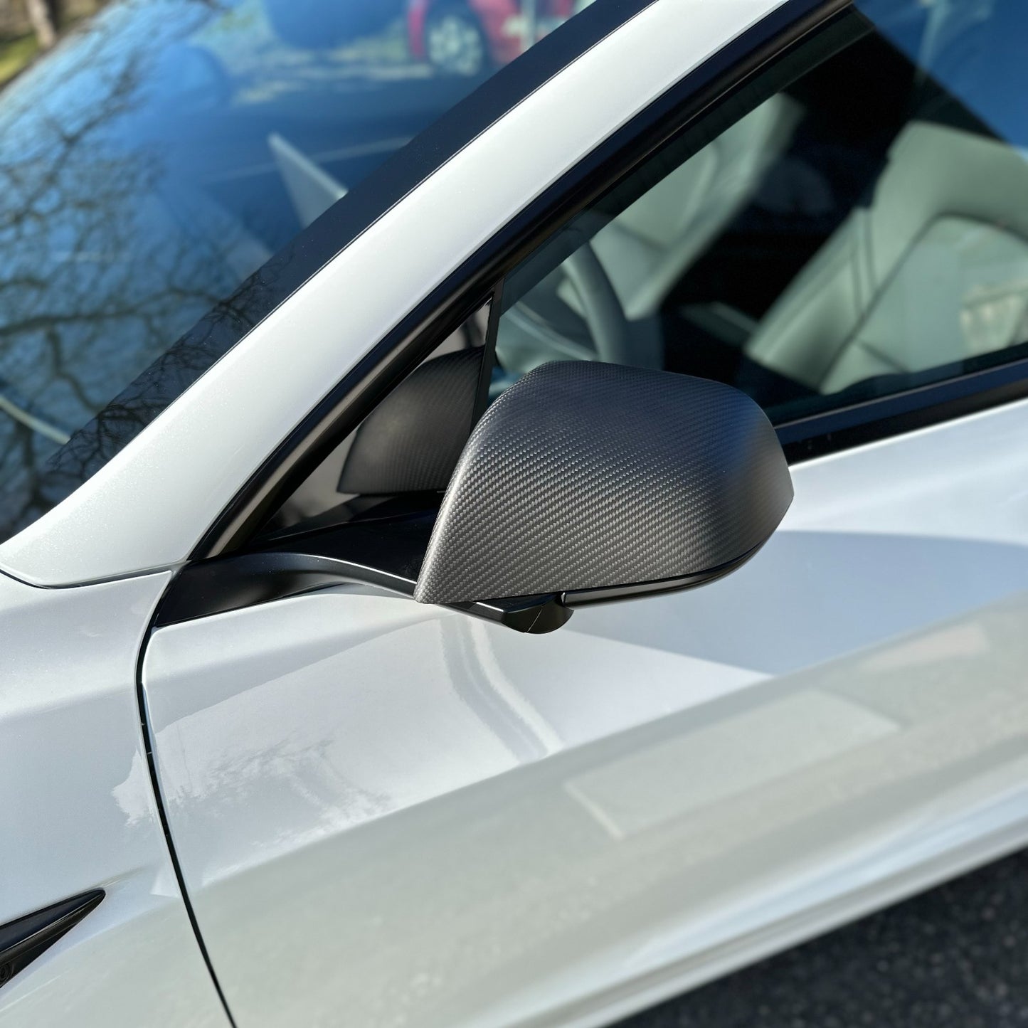 MAX CARBON Performance Aufsatz Spiegelkappen Mirror Cover für Tesla Model 3