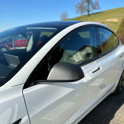 MAX CARBON Performance Aufsatz Spiegelkappen Mirror Cover für Tesla Model 3