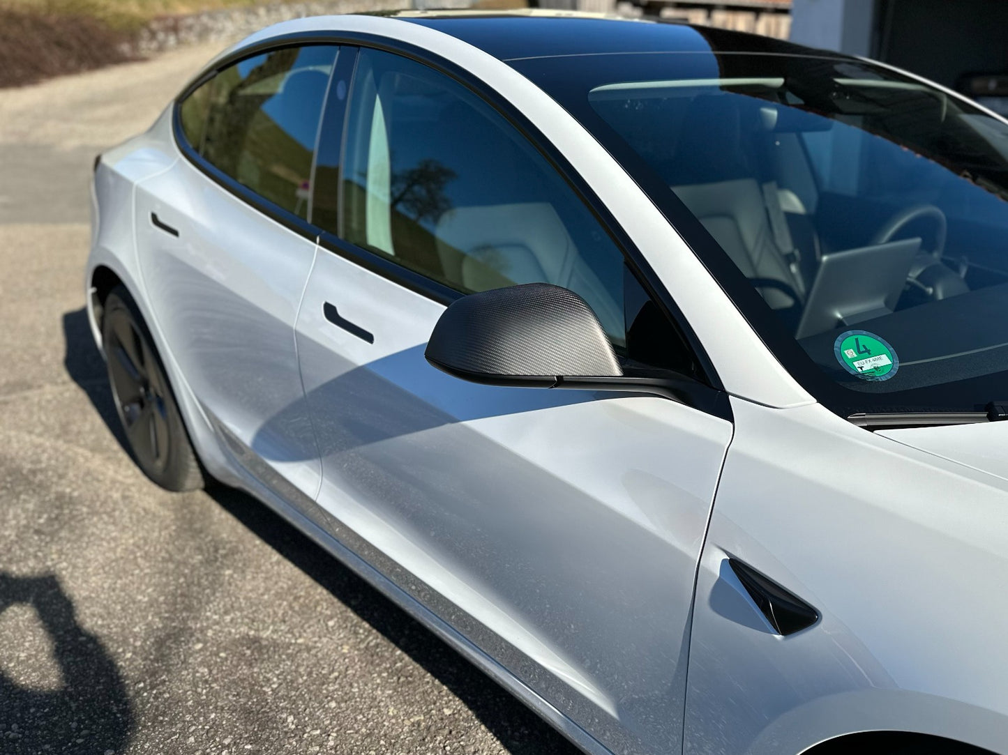MAX CARBON Performance Aufsatz Spiegelkappen Mirror Cover für Tesla Model 3
