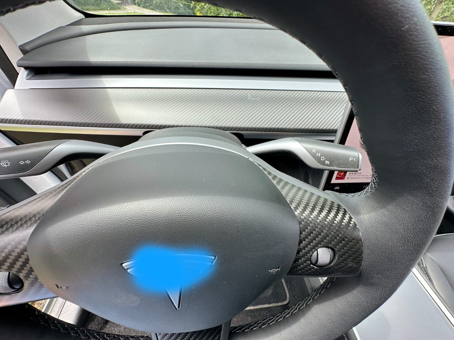 MAX CARBON Performance steering wheel covers Performance in a set for TESLA MODEL 3 MODEL Y