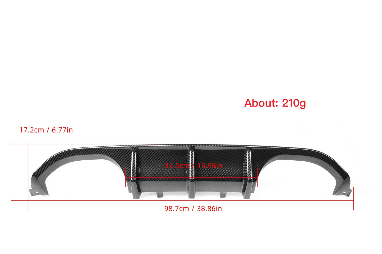 MC MAX CARBON Diffuseur préimprégné de carbone sec de remplacement pour BMW M3 F80 M4 F82 F83 