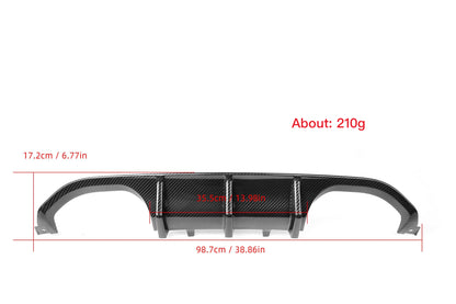 MC MAX CARBON Diffuseur préimprégné de carbone sec de remplacement pour BMW M3 F80 M4 F82 F83 