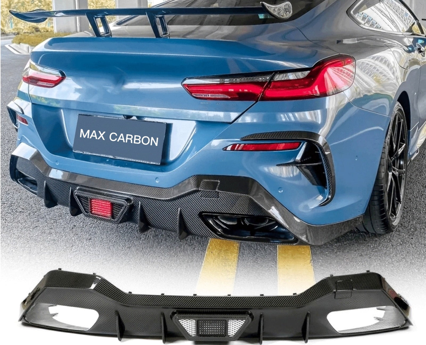 MAX CARBON Performance diffuseur arrière diffuseur pare-chocs pare-chocs pour BMW G14 G15 G16 M850i ​​​​840i avec paquet M