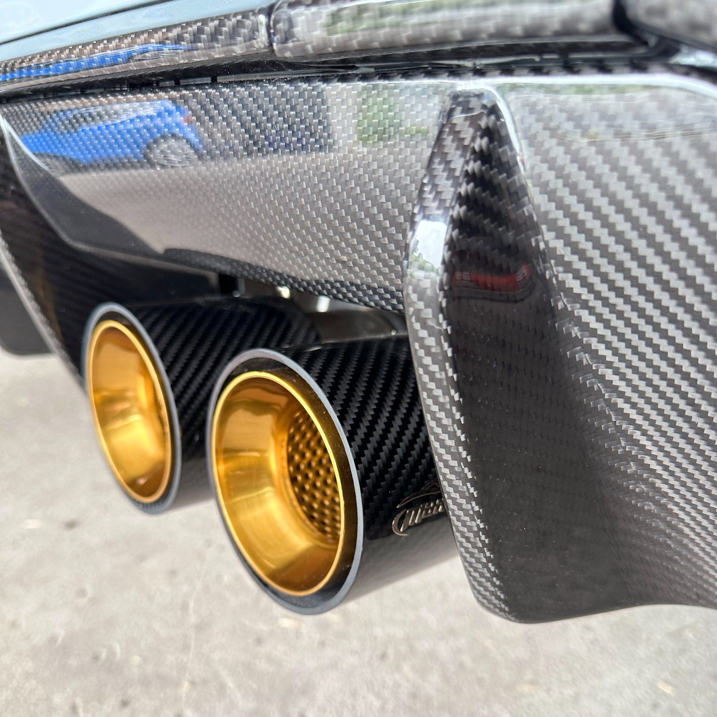 Couvercle de tuyau d'échappement de remplacement MAX CARBON pour BMW M2 M3 M4 G80 G81 G82 G83 G87 avec couvercles d'échappement d'origine 
