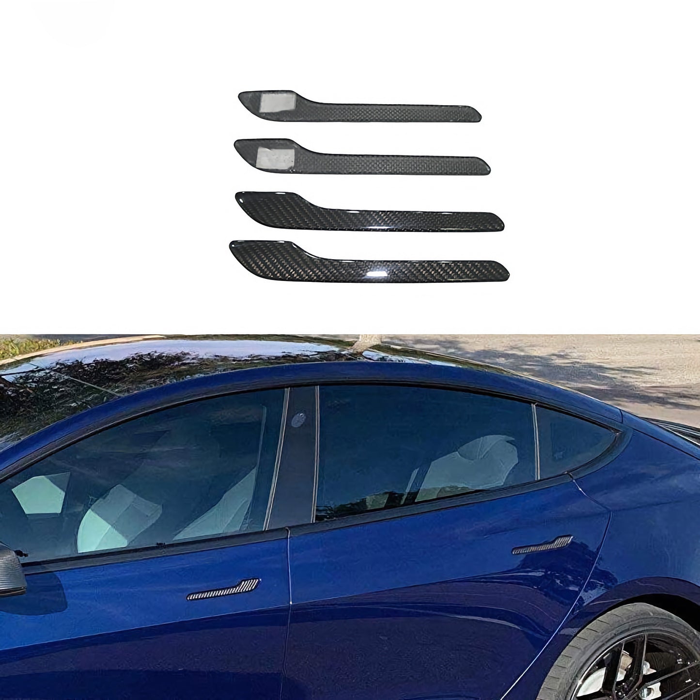 MAX CARBON Performance Türverkleidung Tür Blenden Türgriff im Satz für TESLA MODEL 3 MODEL Y