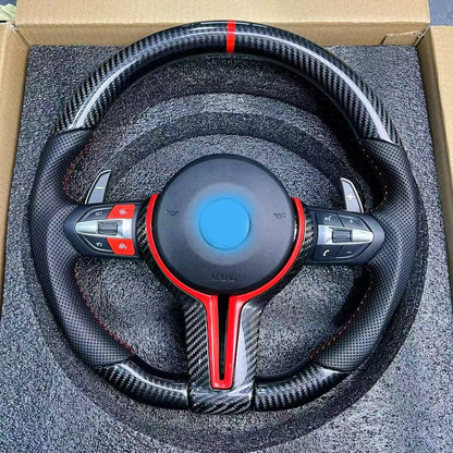 MAX CARBON Dry Carbon Lenkrad Ersatz für BMW M2 M3 M4 F87 F80 F82 F83  ohne Airbag und Tasten