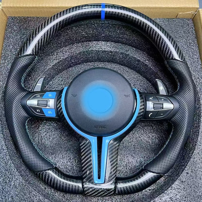 MAX CARBON Dry Carbon Lenkrad Ersatz für BMW M2 M3 M4 F87 F80 F82 F83  ohne Airbag und Tasten