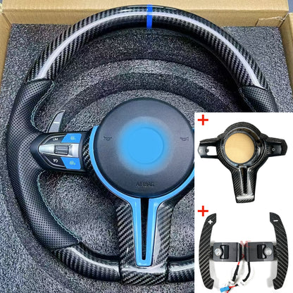 MAX CARBON Dry Carbon Lenkrad Ersatz für BMW M2 M3 M4 F87 F80 F82 F83  ohne Airbag und Tasten