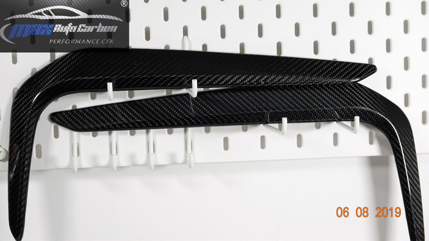 Couvercle de rabat avant MAX CARBON Performance, lèvre avant de conduit d'air pour BMW G30 G31 avec paquet M avant LCI