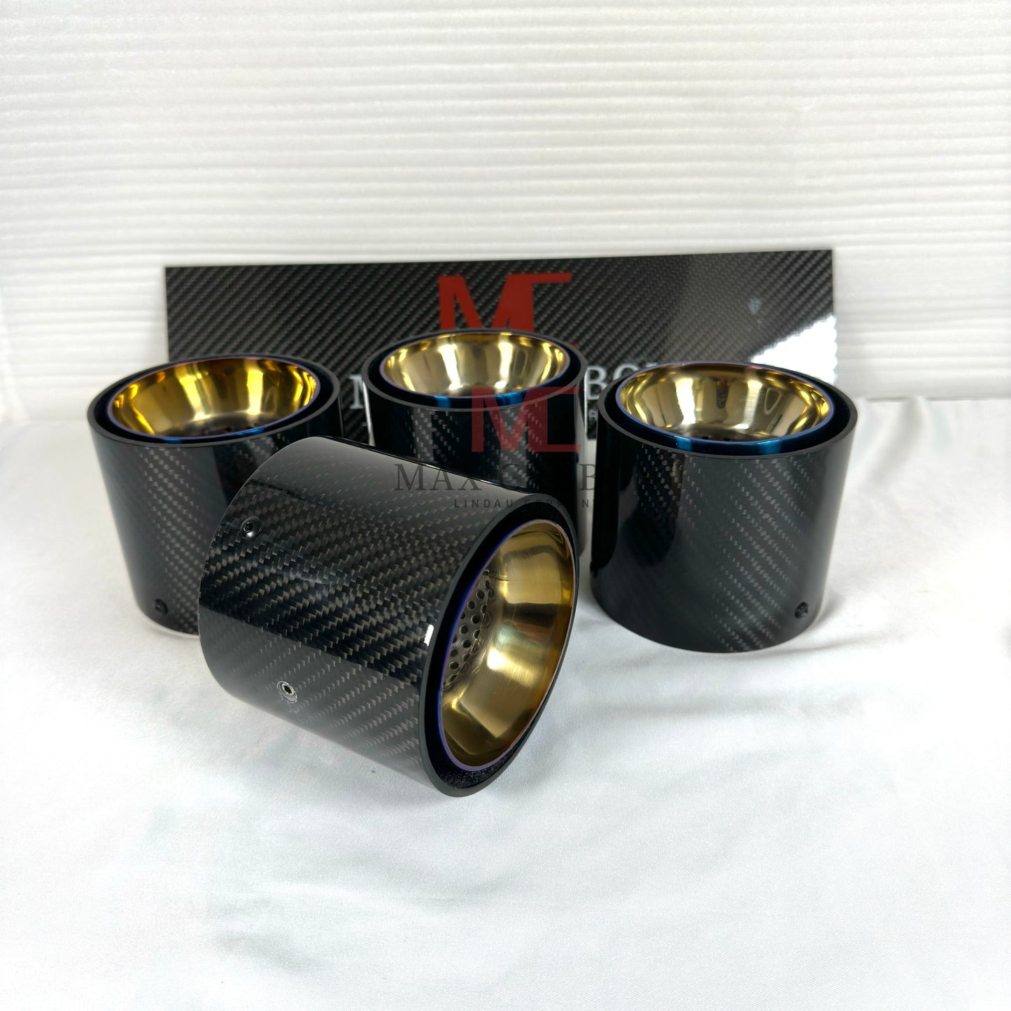 Couvercle de tuyau d'échappement de remplacement MAX CARBON pour BMW M2 M3 M4 G80 G81 G82 G83 G87 avec couvercles d'échappement d'origine 