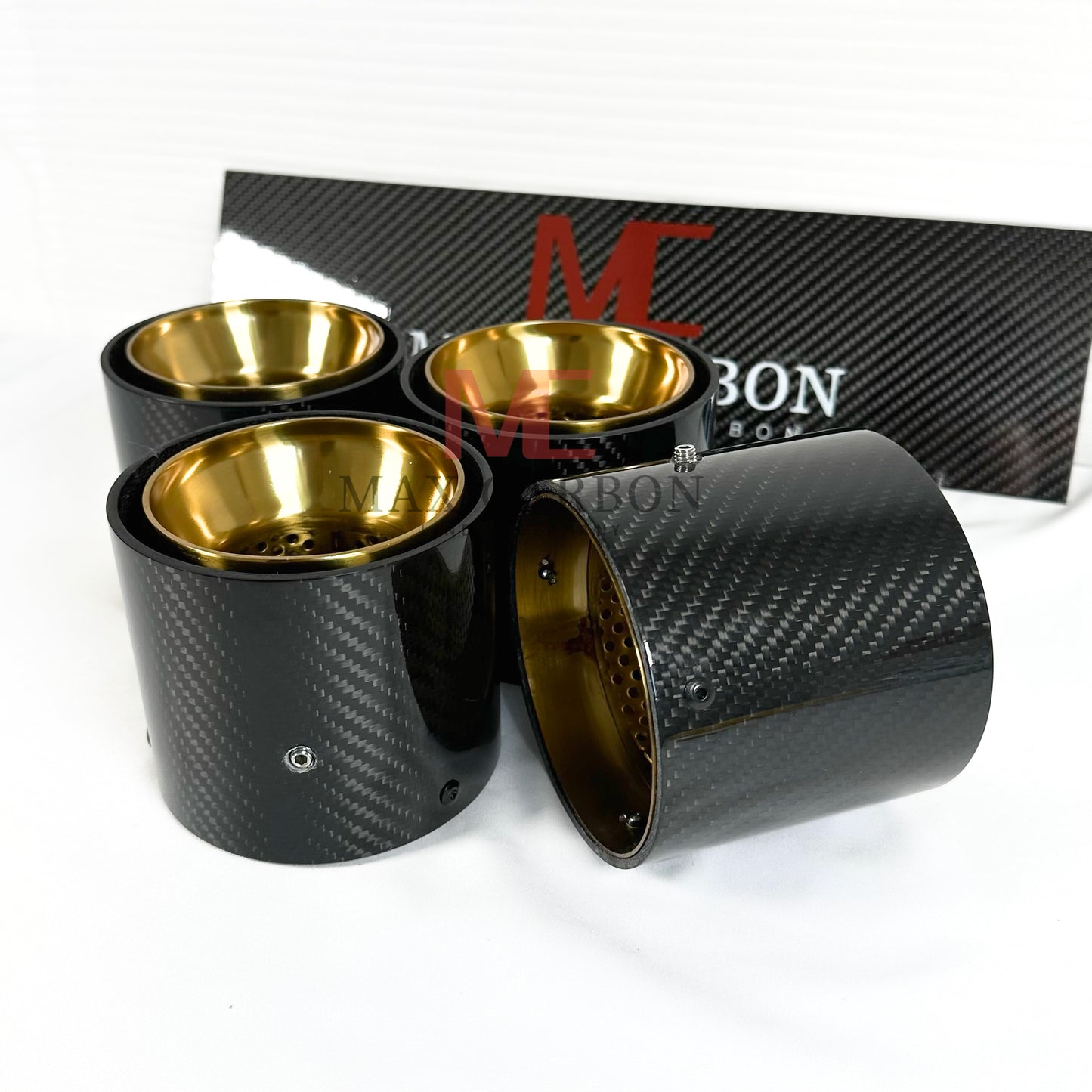 Couvercle de tuyau d'échappement de remplacement MAX CARBON pour BMW M2 M3 M4 G80 G81 G82 G83 G87 avec couvercles d'échappement d'origine 