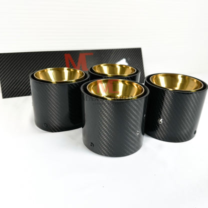 Couvercle de tuyau d'échappement de remplacement MAX CARBON pour BMW M2 M3 M4 G80 G81 G82 G83 G87 avec couvercles d'échappement d'origine 