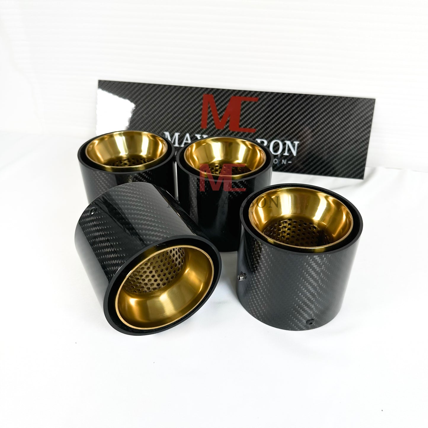 Couvercle de tuyau d'échappement de remplacement MAX CARBON pour BMW M2 M3 M4 G80 G81 G82 G83 G87 avec couvercles d'échappement d'origine 